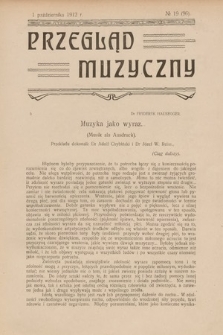 Przegląd Muzyczny. 1912, z. 19