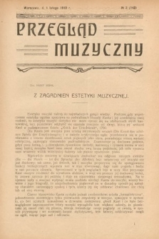 Przegląd Muzyczny. 1919, nr 3