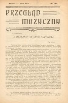 Przegląd Muzyczny. 1919, nr 5
