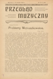 Przegląd Muzyczny. 1919, nr 15-16