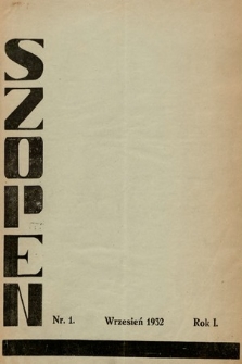 Szopen : popularny miesięcznik muzyczny. 1932, nr 1