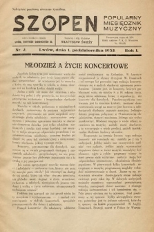 Szopen : popularny miesięcznik muzyczny. 1932, nr 2