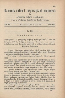 Dziennik Ustaw i Rozporządzeń Krajowych dla Królestwa Galicyi i Lodomeryi wraz z Wielkiem Księstwem Krakowskiem. 1898, cz. 13