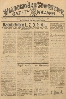 Wiadomości Sportowe Gazety Porannej. 1929, nr 167