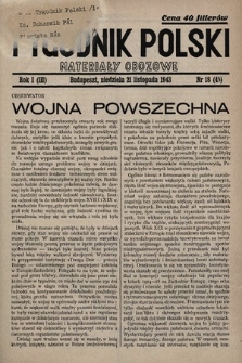 Tygodnik Polski : materiały obozowe. 1943, nr 18