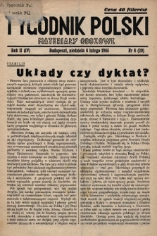 Tygodnik Polski : materiały obozowe. 1944, nr 6