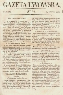 Gazeta Lwowska. 1830, nr 40