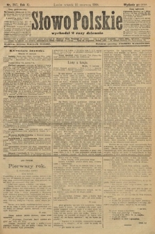 Słowo Polskie (wydanie poranne). 1906, nr 257