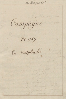 Campagne de 1757 en Westphalie