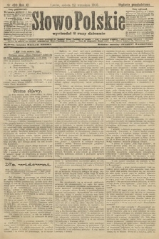 Słowo Polskie (wydanie popołudniowe). 1906, nr 430