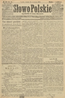 Słowo Polskie (wydanie popołudniowe). 1906, nr 434