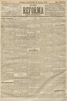 Nowa Reforma (numer popołudniowy). 1909, nr 72