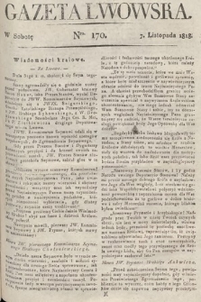 Gazeta Lwowska. 1818, nr 170