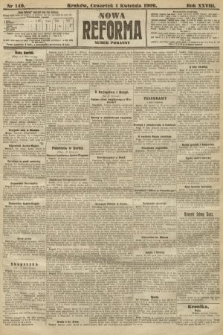 Nowa Reforma (numer poranny). 1909, nr 149