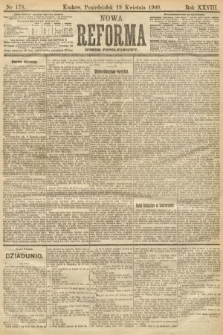 Nowa Reforma (numer popołudniowy). 1909, nr 178