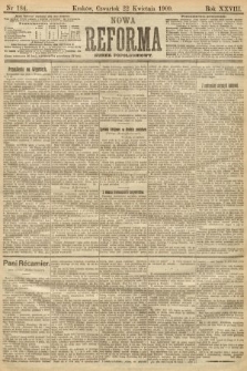 Nowa Reforma (numer popołudniowy). 1909, nr 184