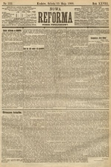 Nowa Reforma (numer popołudniowy). 1909, nr 222