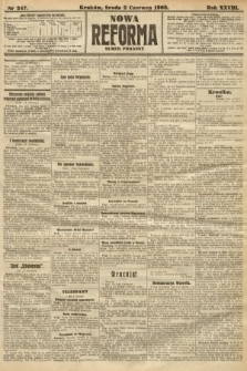 Nowa Reforma (numer poranny). 1909, nr 247