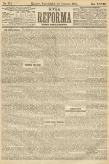 Nowa Reforma (numer popołudniowy). 1909, nr 278