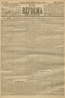 Nowa Reforma (numer popołudniowy). 1909, nr 312