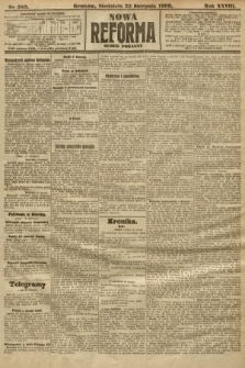 Nowa Reforma (numer poranny). 1909, nr 383