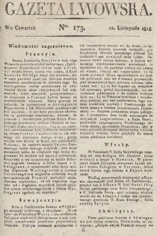 Gazeta Lwowska. 1818, nr 173