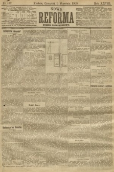 Nowa Reforma (numer popołudniowy). 1909, nr 412