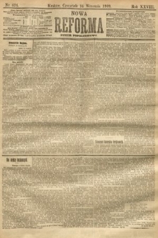 Nowa Reforma (numer popołudniowy). 1909, nr 424