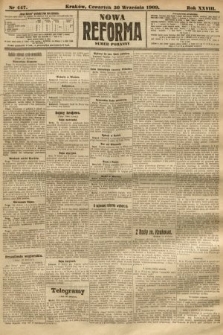 Nowa Reforma (numer poranny). 1909, nr 447