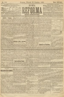 Nowa Reforma (numer popołudniowy). 1909, nr 594