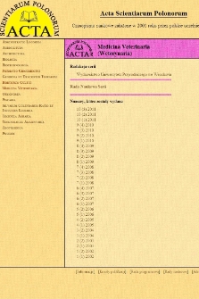 Acta Scientiarum Polonorum. Medicina Veterinaria = Weterynaria