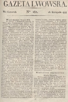 Gazeta Lwowska. 1818, nr 181