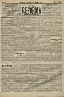 Nowa Reforma (numer popołudniowy). 1911, nr 76