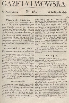 Gazeta Lwowska. 1818, nr 183