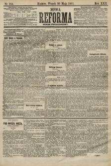 Nowa Reforma (numer popołudniowy). 1911, nr 244