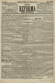 Nowa Reforma (numer popołudniowy). 1911, nr 273
