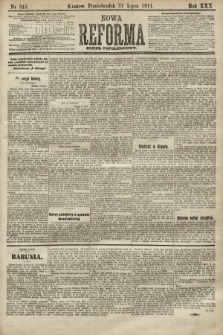 Nowa Reforma (numer popołudniowy). 1911, nr 345