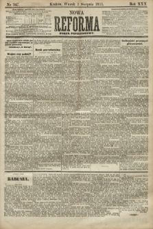 Nowa Reforma (numer popołudniowy). 1911, nr 347
