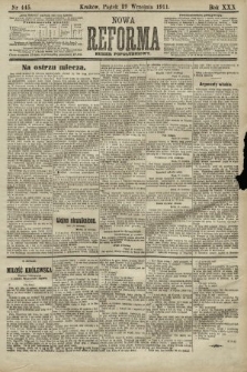 Nowa Reforma (numer popołudniowy). 1911, nr 445
