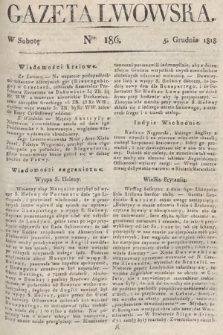 Gazeta Lwowska. 1818, nr 186