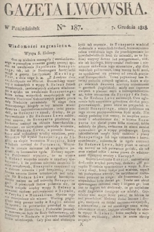 Gazeta Lwowska. 1818, nr 187