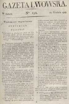 Gazeta Lwowska. 1818, nr 190