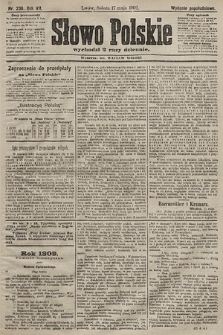 Słowo Polskie (wydanie popołudniowe). 1902, nr 236
