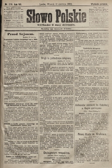 Słowo Polskie (wydanie popołudniowe). 1902, nr 279