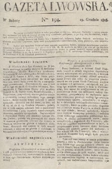 Gazeta Lwowska. 1818, nr 194