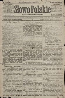 Słowo Polskie (wydanie popołudniowe). 1903, nr 1