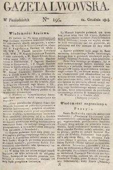Gazeta Lwowska. 1818, nr 195