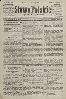 Słowo Polskie (wydanie popołudniowe). 1903, nr 72