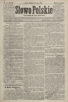 Słowo Polskie (wydanie poranne). 1903, nr 73