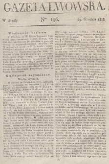 Gazeta Lwowska. 1818, nr 196